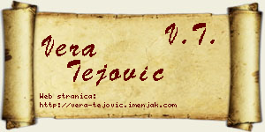 Vera Tejović vizit kartica